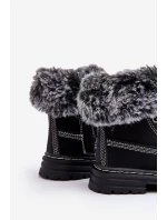 Dětské Trapery Botky na Zip s Kožíškem Černá Gerande