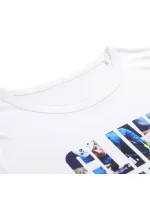 Dámské rychleschnoucí triko QUATRA Bílá s potiskem - ALPINE PRO Dámské rychleschnoucí triko QUATRA Bílá s potiskem - ALPINE PRO