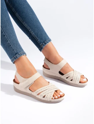 Luxusní sandály hnědé dámské platforma Luxusní sandály hnědé dámské platforma