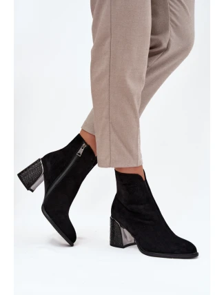 Boty na podpatku model 216831 Step in style Boty na podpatku model 216831 Step in style