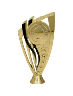 Zlatá plastová figurka s místem pro emblém