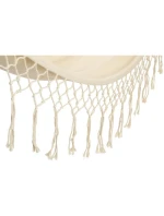 ZAHRADNÍ HOUPACÍ SÍŤ PRO 1 OSOBU 200X100CM S TYČÍ A STŘAPCI MIAMI ECRU