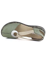 Rieker 46461-52 kožené sandály damakie built-in green