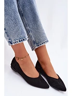 Baleríny Ploché Eko Semiš Černé Lelisa