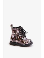 Dětské Zateplené Kotníkové Boty s Zipem Jednorožci Černé Tiptop