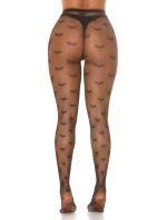 Dámské síťované punčocháče "Hearts" SR3980 černé - In-Stylefashion Dámské síťované punčocháče "Hearts" SR3980 černé - In-Stylefashion