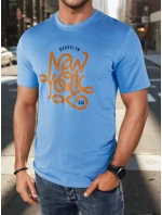 Pánské modré tričko s potiskem FashionStreet RX5370