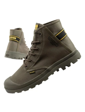 Palladium pánská sportovní obuv Pampa Hi Dare II kotníkové tenisky olivové barvy