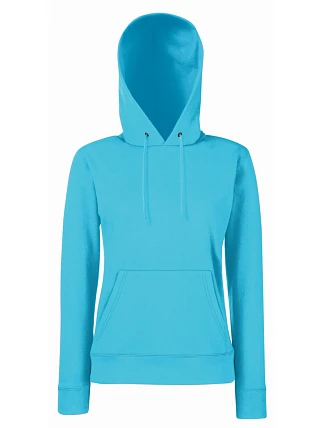 Fruit of the Loom Classic Lady-Fit Hooded Sweat Dámská mikina s kapucí 16.2038 azure blue Fruit of the Loom Classic Lady-Fit Hooded Sweat Dámská mikina s kapucí 16.2038 azure blue