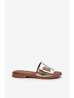 Zazoo 40384 Elegantní Dámské Kožené Žabky Zlaté