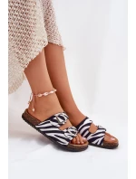 Dámské Pantofle S Přezkami Zebra Oliena