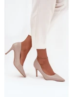 Dámské lodičky z eko kůže béžové Sivana