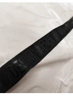 Světle béžová jednoduchá dámská bunda s kapucí LHD (LHD-24592)