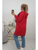 Zateplená bunda s kapucí červená