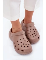 Dámské Pěnové Sandály Na Masivní Podešvi Big Star RR274A121 Tmavě béžové