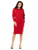 Dámské šaty A206 červené - Awama Dámské šaty A206 červené - Awama