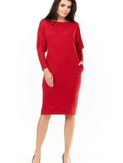 Dámské šaty A206 červené - Awama