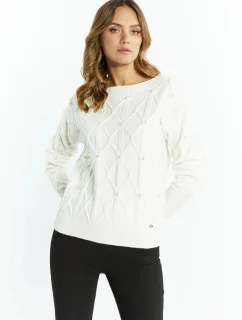 Dámský svetr SWE2640-000 ecru - Monnari