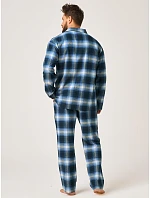 Pyžamo Key MNS 432 B26, délka/šířka 3XL–4XL, rozepínací