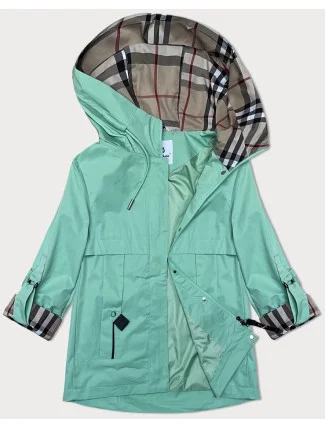 Dámská větrovka v zelenomodré barvě s ohrnutými rukávy Glakate (23258) Dámská větrovka v zelenomodré barvě s ohrnutými rukávy Glakate (23258)