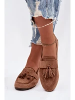 Dámské mokasíny ploché s třásněmi hnědé Marilisse