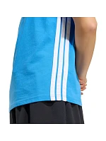 Dámské bavlněné tričko adidas Essentials 3-Stripes světle modrá KC5197