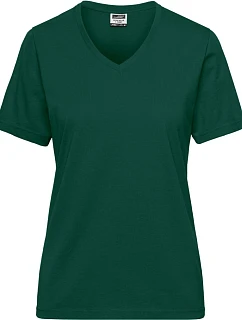 Daiber JN 1807 Dámské pracovní tričko z bio bavlny - Solid 02.1807 dark green