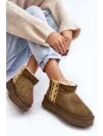 Kožené Semišové Sněhule Dámské Zelené Vebissat