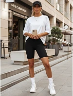 Dámské sportovní kalhoty s elastickým pasem, černé, FashionStreet SY0563 Dámské sportovní kalhoty s elastickým pasem, černé, FashionStreet SY0563