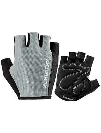 Cyklistické rukavice Rockbros S099GR velikost L - šedé