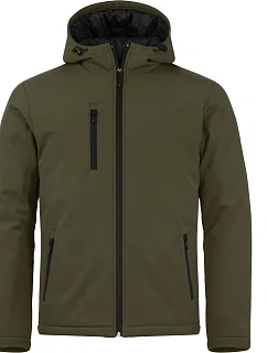Clique Padded Hooded Softshell Men Pánská zateplená softshellová bunda s kapucí 67.0952 fog green