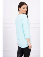 Halenka s potiskem Letní auto mint Halenka s potiskem Letní auto mint