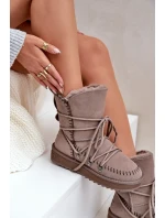 Dámské sněhule z přírodní semiše D.Franklin DFSH375004 Taupe