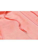 Světle růžový dámský komplet - krátká mikina a kalhoty (YP-1107)