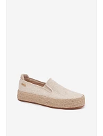 Dámské espadrilky na platformě Big Star TT274089 Béžové
