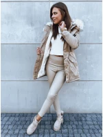 Dámská zimní bunda parka VIXEN béžová FashionStreet TY3873 Dámská zimní bunda parka VIXEN béžová FashionStreet TY3873