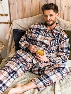 Pánské pyžamo Key MNS 443 B25 délka/r 3XL-4XL na zip