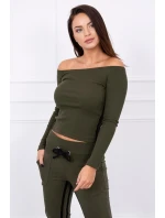 Sada s dvojitými pruhy v khaki barvě Sada s dvojitými pruhy v khaki barvě