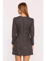M870 Tweed mini šaty - černé