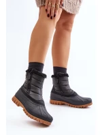 Dámské Sněhule Zateplené Kožíškem Na Zip Lee Cooper LCJ-24-44-2866 Černé