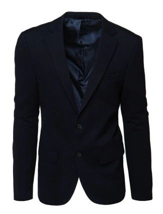 Pánské jednořadové sako v tmavě modré barvě FashionStreet MX0632