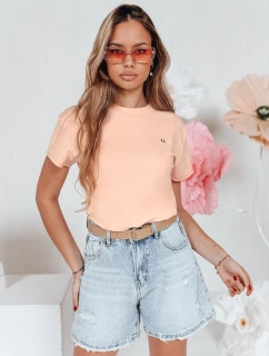 Dámské žebrované tričko SMILE FOR YOU růžové FashionStreet RY2907