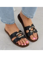 Dámské žabky s ornamentem černé Sergio Leone SK077H