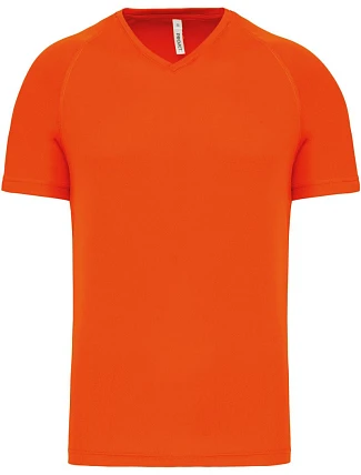 Kariban ProAct PA 476 Pánské sportovní tričko s výstřihem do V 20.P476 fluorescent orange