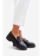 Dámské kožené mokasíny černé Beanika