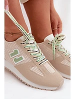 Dámské Tenisky Béžové s Ozdobným Šněrováním Henira