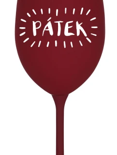 PÁTEK - bordó sklenice na víno 350 ml