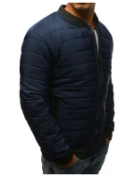 Pánská prošívaná bunda bomber tmavě modrá TX2205