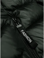 Prošívaná dámská bunda v army barvě s kapucí S'west (B8169-11)