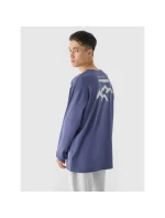 Pánské tričko oversize s potiskem a dlouhým rukávem 4F 4FRAW24TLONM507-32S